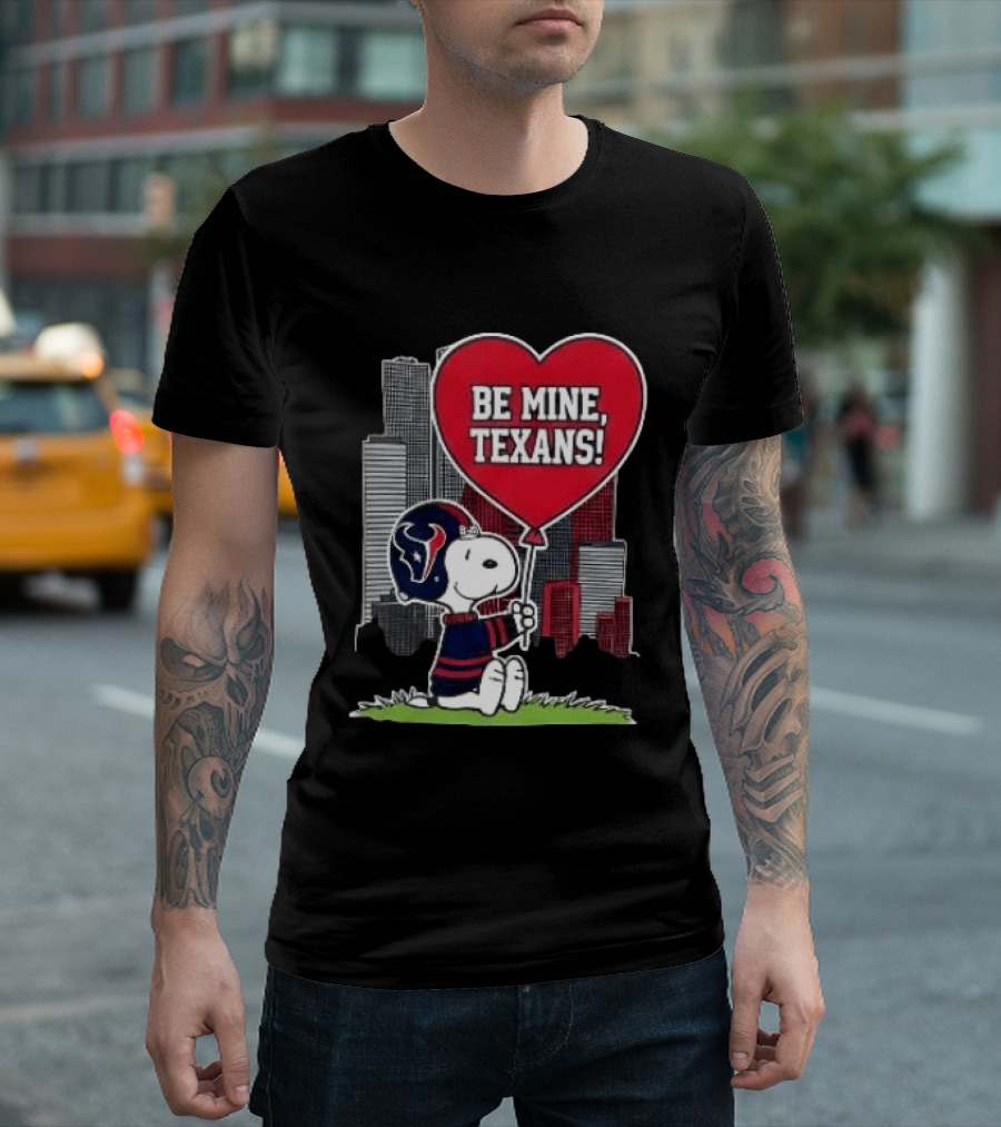 Houston Texans Snoopy Valentine Be Mine Texans 2026 T-Shirt