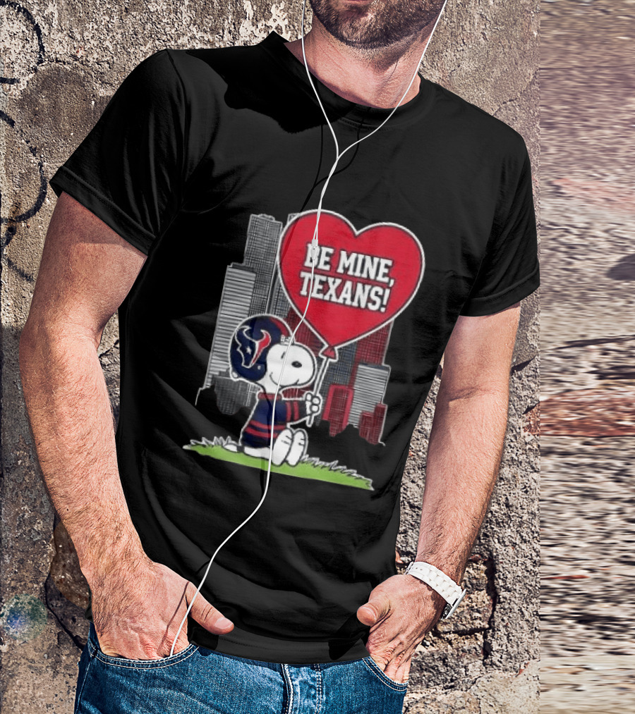 Houston Texans Snoopy Valentine Be Mine Texans 2026 T-Shirt