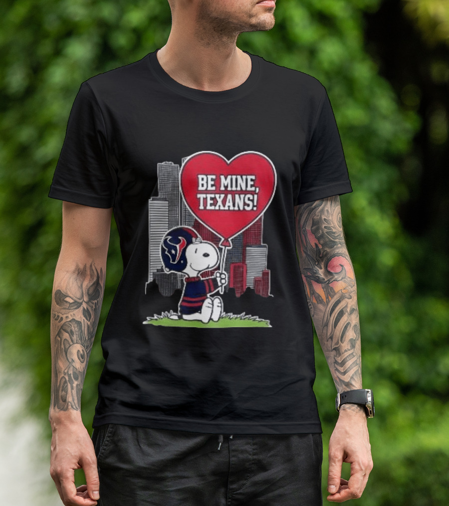 Houston Texans Snoopy Valentine Be Mine Texans 2026 T-Shirt