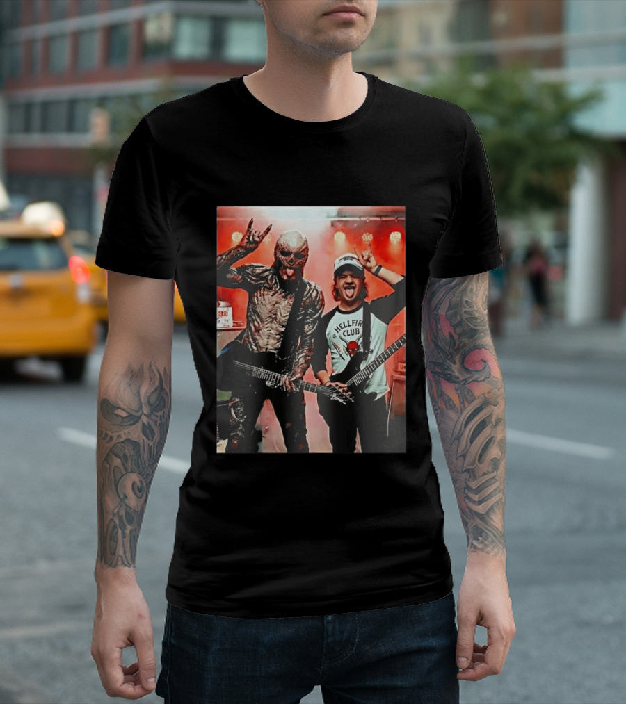 Vecna Dustin Henderson Hellfire Club Stranger Things Guitar Jam Session T-Shirt