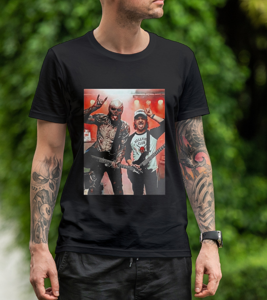 Vecna Dustin Henderson Hellfire Club Stranger Things Guitar Jam Session T-Shirt