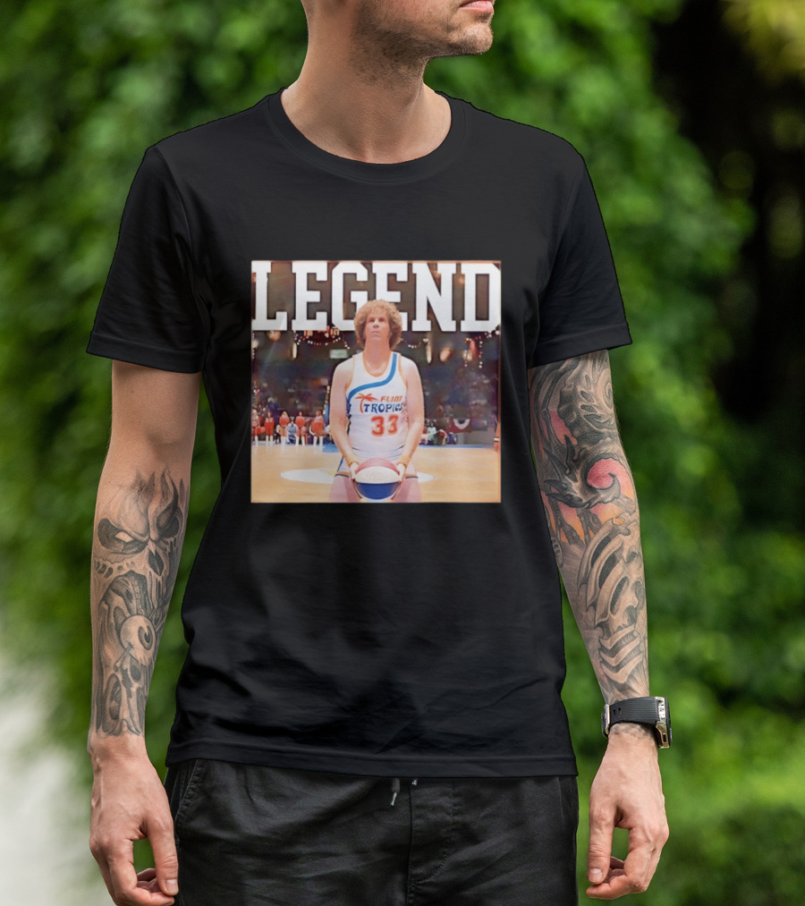 Legend Jackie Moon Flint Tropics 33 Basketball Semi Pro Movie T-Shirt