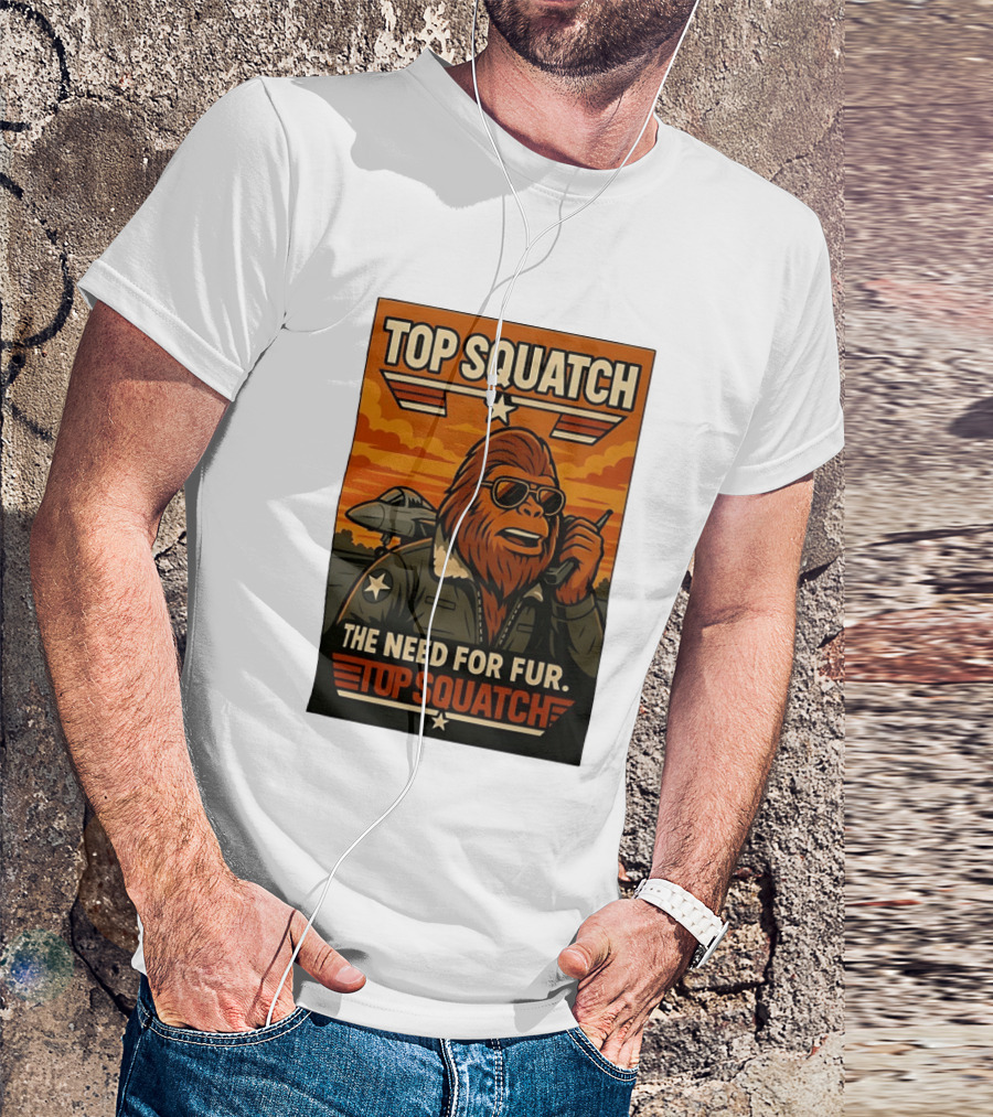 Top Squatch The Need For Fur Top Squatch Aviation T-Shirt
