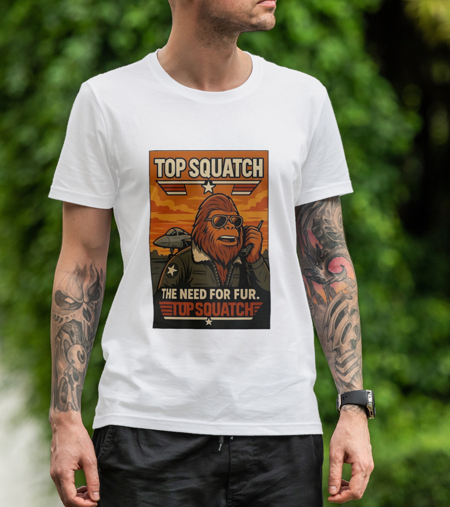 Top Squatch The Need For Fur Top Squatch Aviation T-Shirt