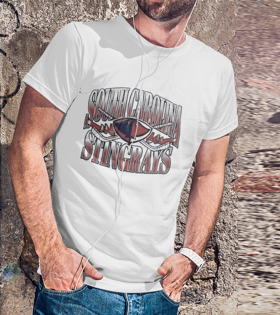 South Carolina Stingrays Hockey Team Red Blue T-Shirt