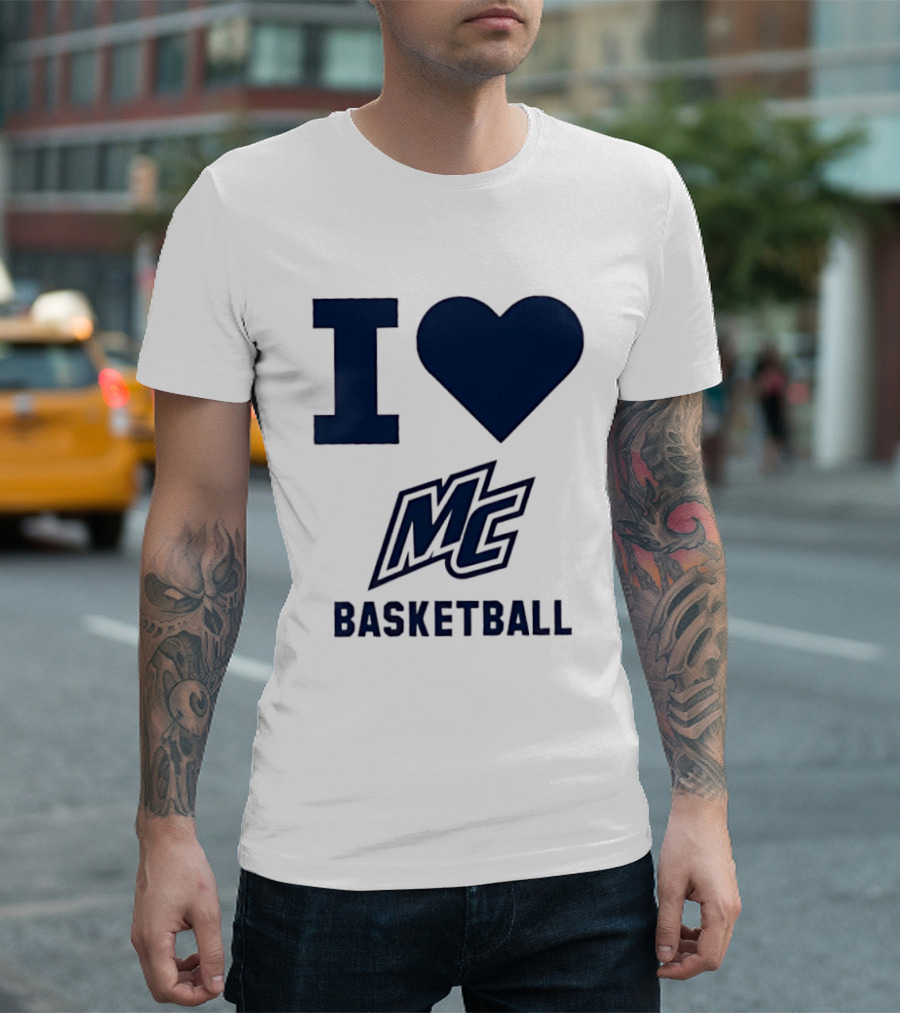 I Love MC Basketball Merrimack College T-Shirt