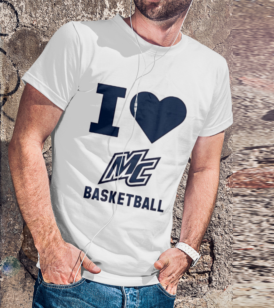 I Love MC Basketball Merrimack College T-Shirt
