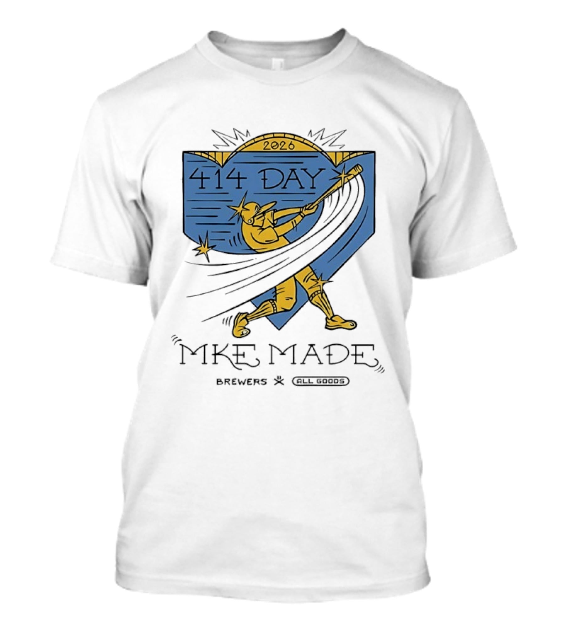 Brewers 414 Day 2026 MKE Made Baseball T-Shirt