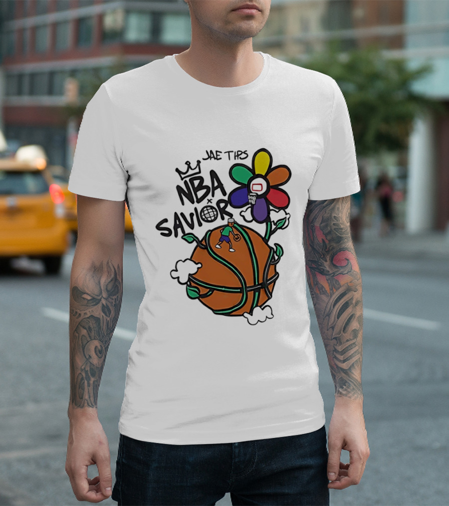 Jae Tips NBA Savior Basketball Flower Planet Player T-Shirt