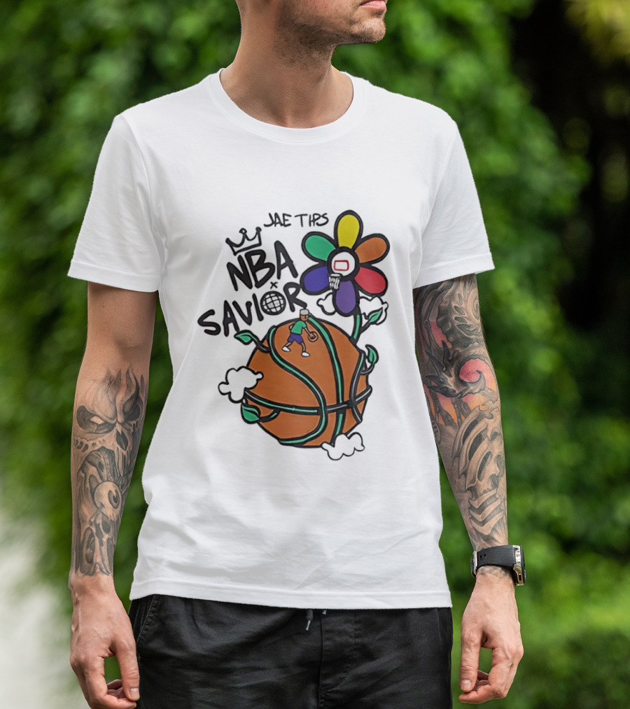 Jae Tips NBA Savior Basketball Flower Planet Player T-Shirt