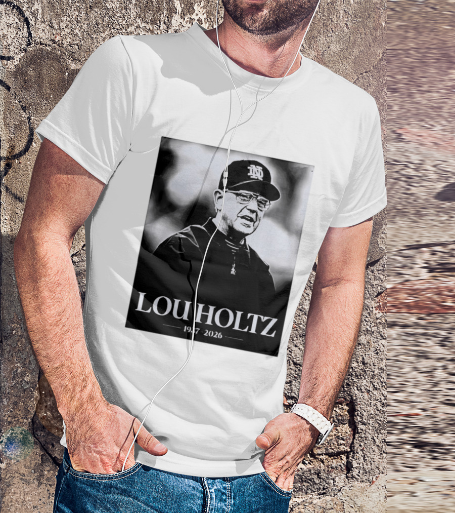 Lou Holtz 1937 2026 Notre Dame Coach Memorial T-Shirt