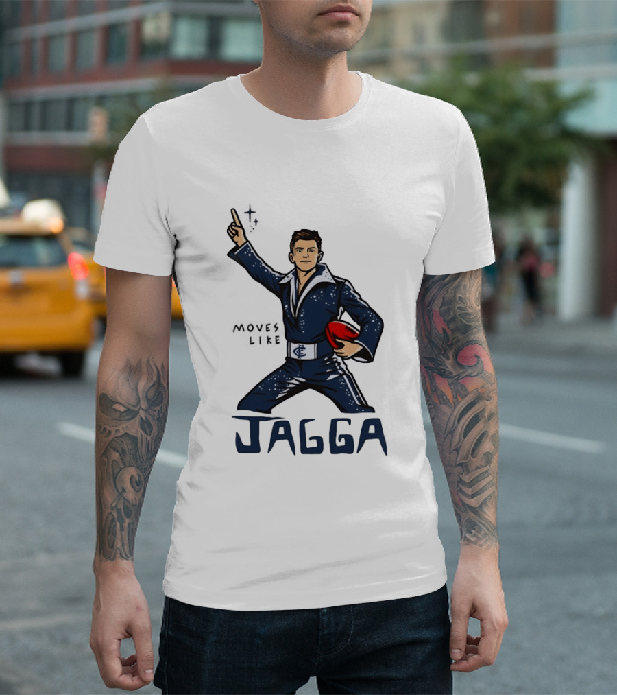 Jagga Moves Like Elvis Presley Carlton Football T-Shirt