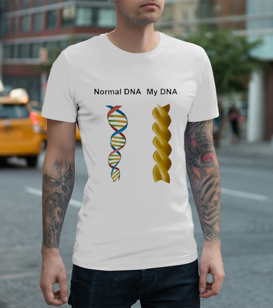 Normal DNA My DNA Fusilli Pasta Twist Humor T-Shirt