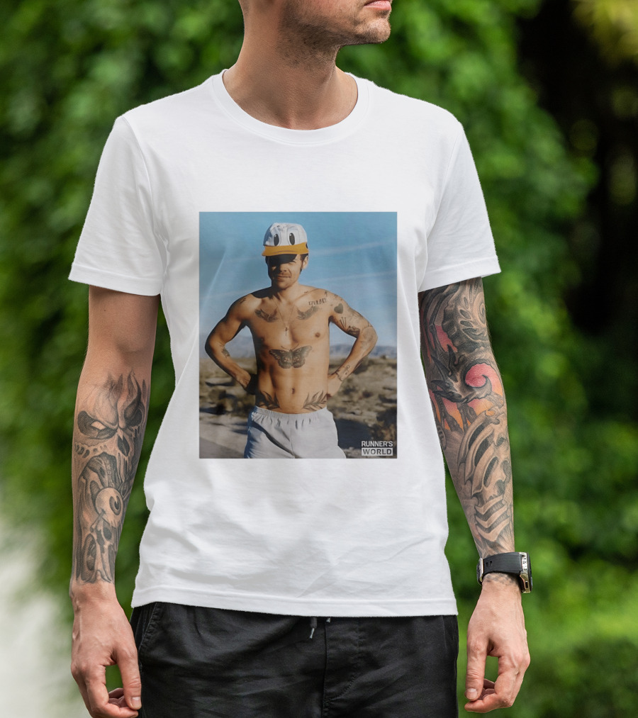 Harry Donald Duck Cap Runner's World Desert Tattoos T-Shirt
