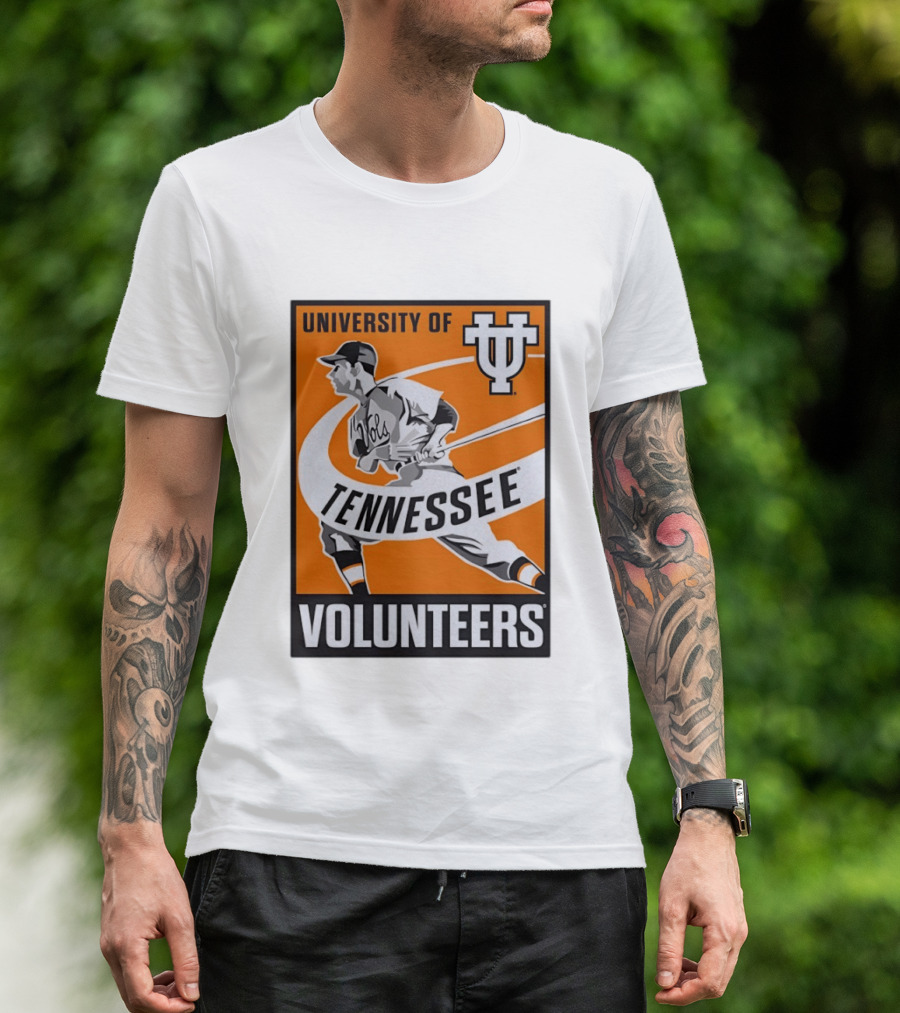 University Of Tennessee Volunteers Baseball Batter Icon UT T-Shirt