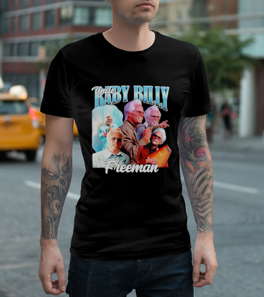 Uncle Baby Billy Freeman Character Collage T-Shirt
