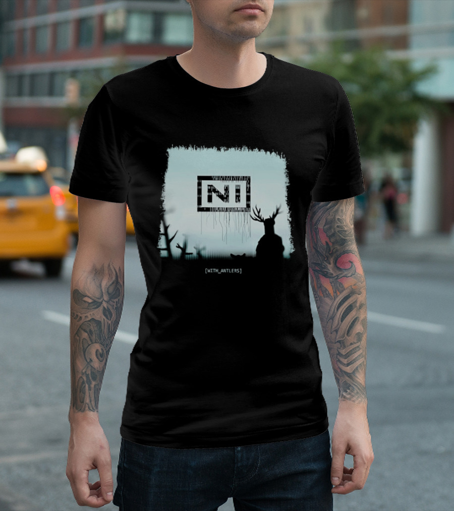 Nine Inch Nails NIN Deer Shadow With Antlers T-Shirt