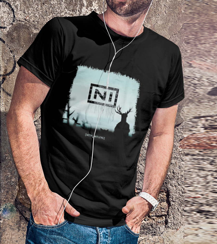Nine Inch Nails NIN Deer Shadow With Antlers T-Shirt