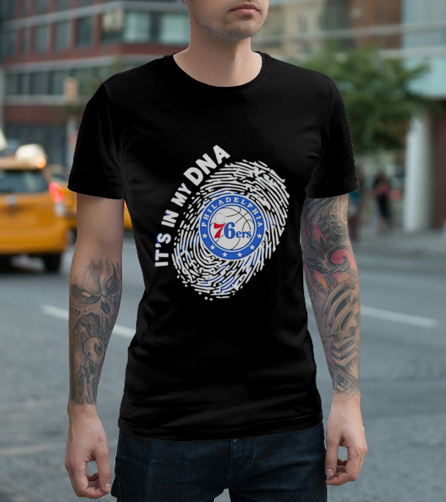 Philadelphia 76ers It's In My DNA Fingerprint Basketball Fans Gear T-Shirt