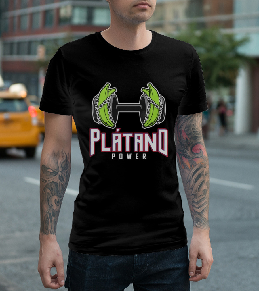Plátano Dumbbell Power Fitness Strengthener T-Shirt