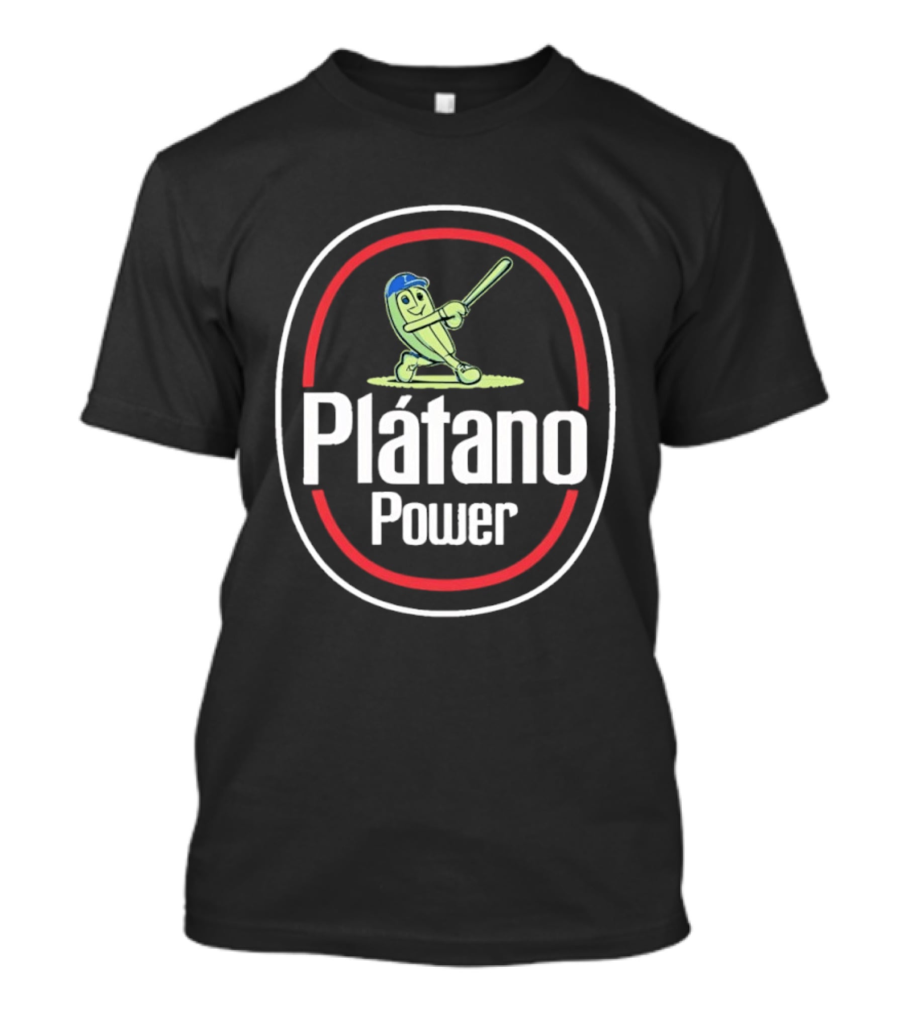 Plátano Power Pickle Baseball Player Batting T-Shirt