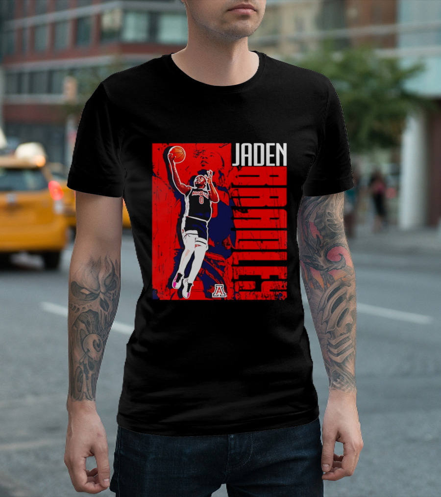 Jaden Bradley Arizona Wildcats NCAA Basketball Player Collage T-Shirt