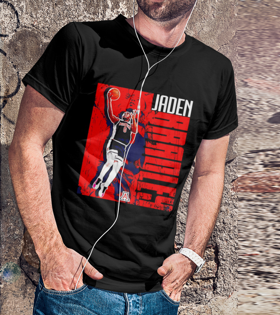 Jaden Bradley Arizona Wildcats NCAA Basketball Player Collage T-Shirt