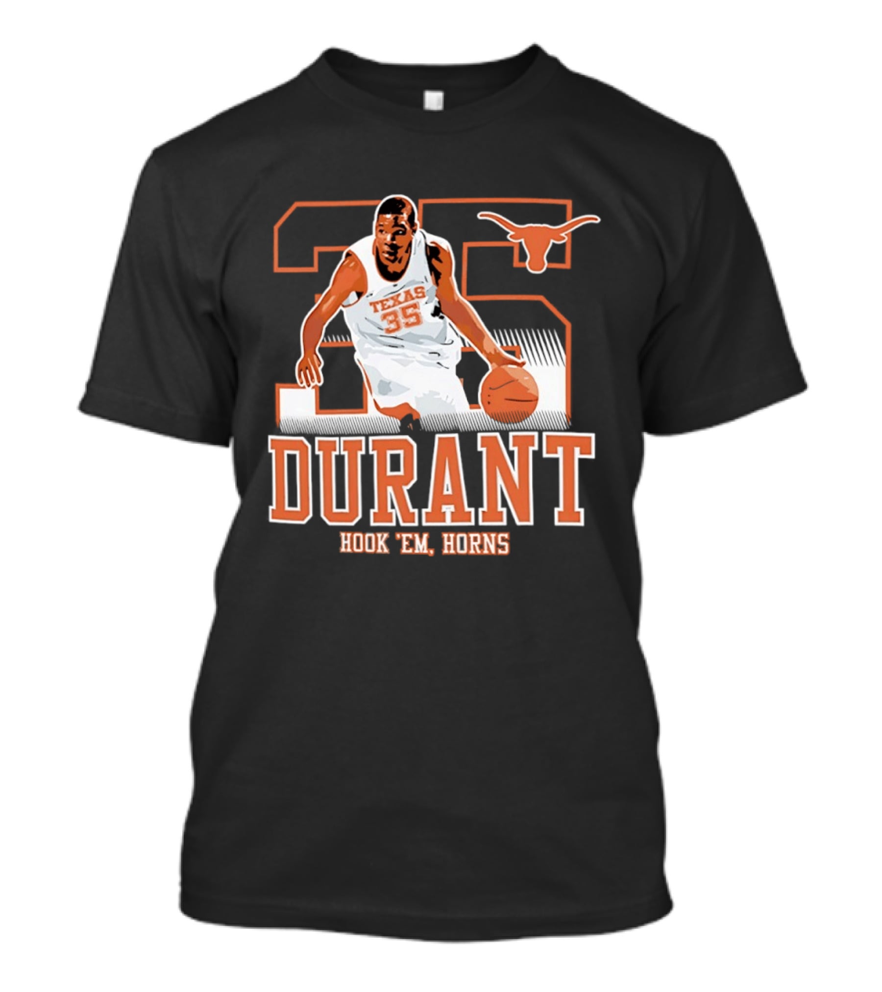 Kevin Durant 35 Texas Hook 'em Horns Longhorns Basketball T-Shirt