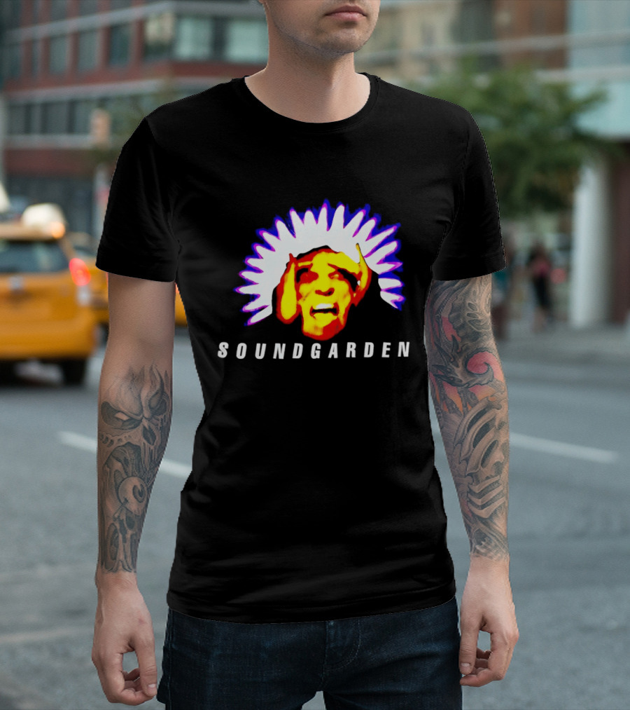 Soundgarden Black Hole Sun Surreal Face Psychedelic T-Shirt