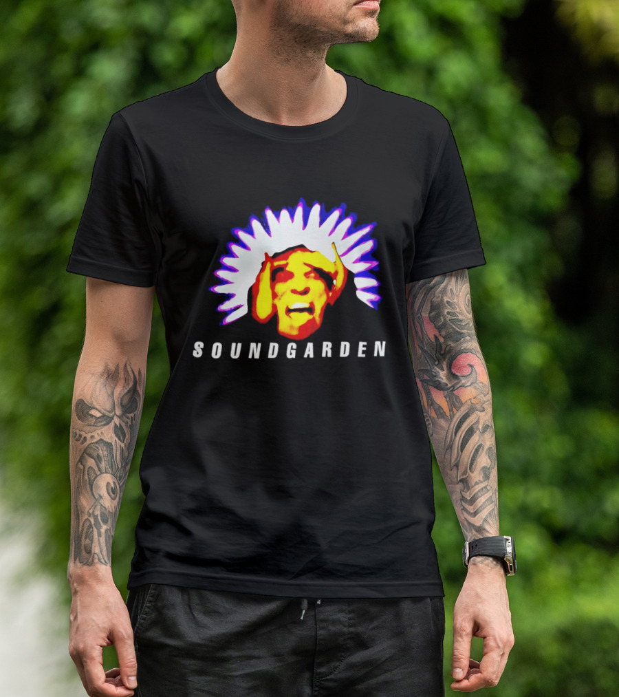 Soundgarden Black Hole Sun Surreal Face Psychedelic T-Shirt