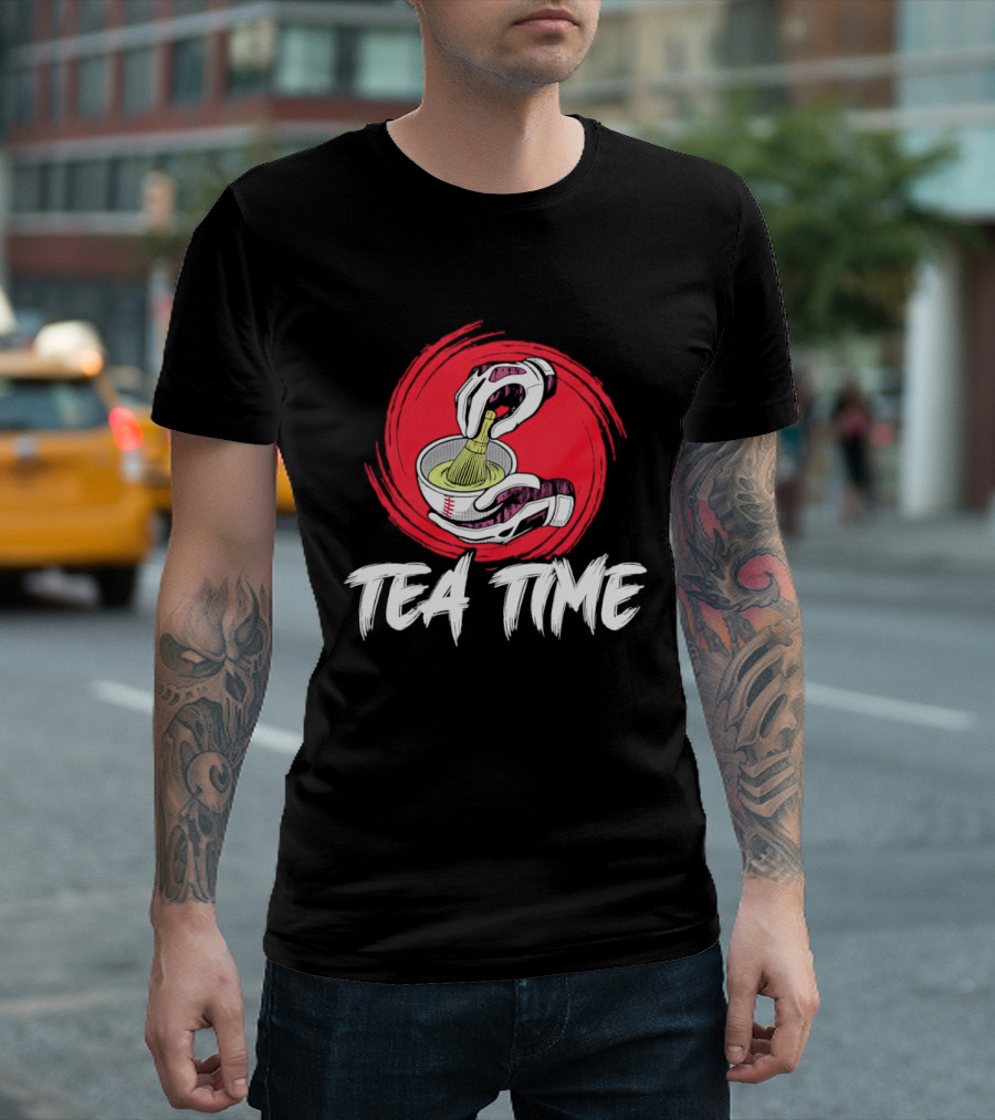 Tea Time Baseball Pouring Sports Fusion T-Shirt