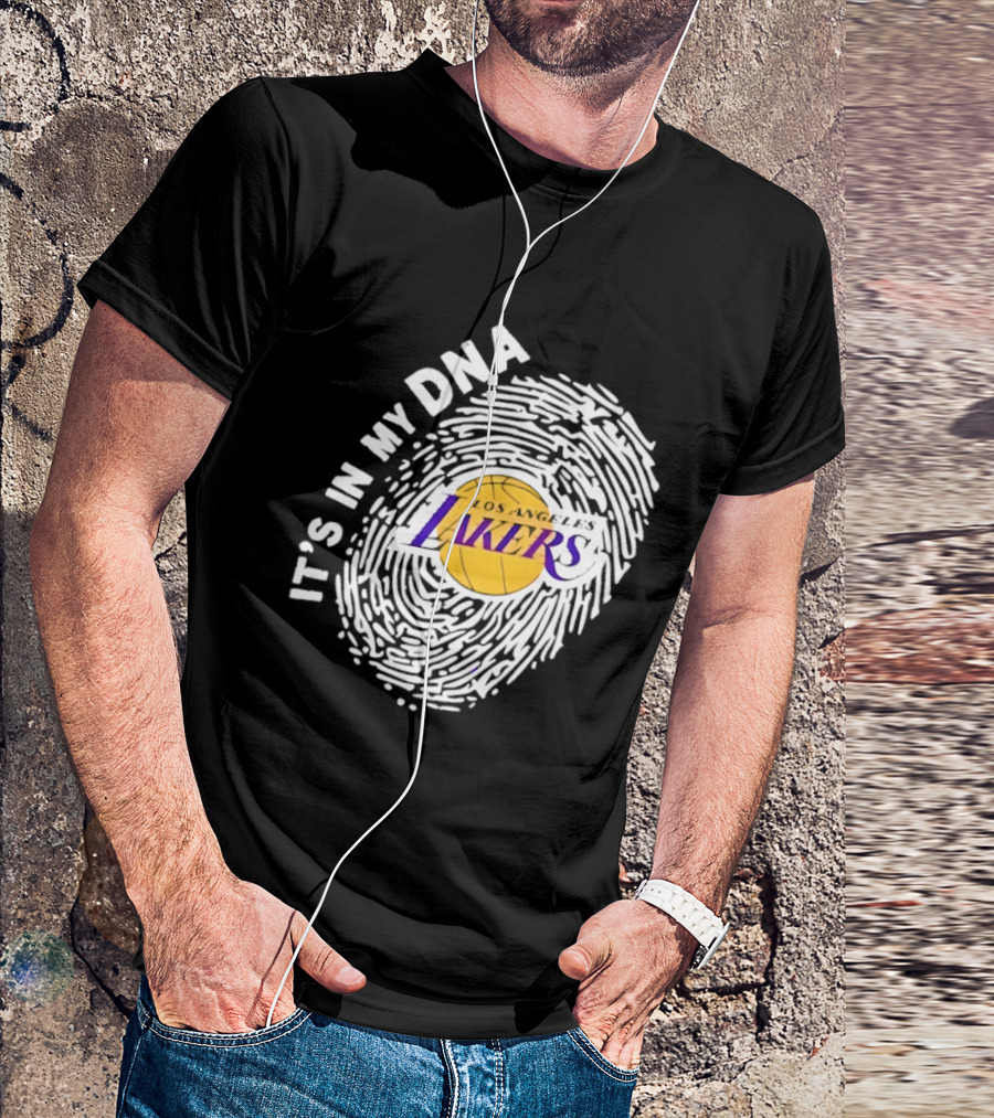 Los Angeles Lakers It's In My DNA Fingerprint T-Shirt