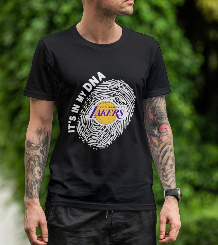 Los Angeles Lakers It's In My DNA Fingerprint T-Shirt