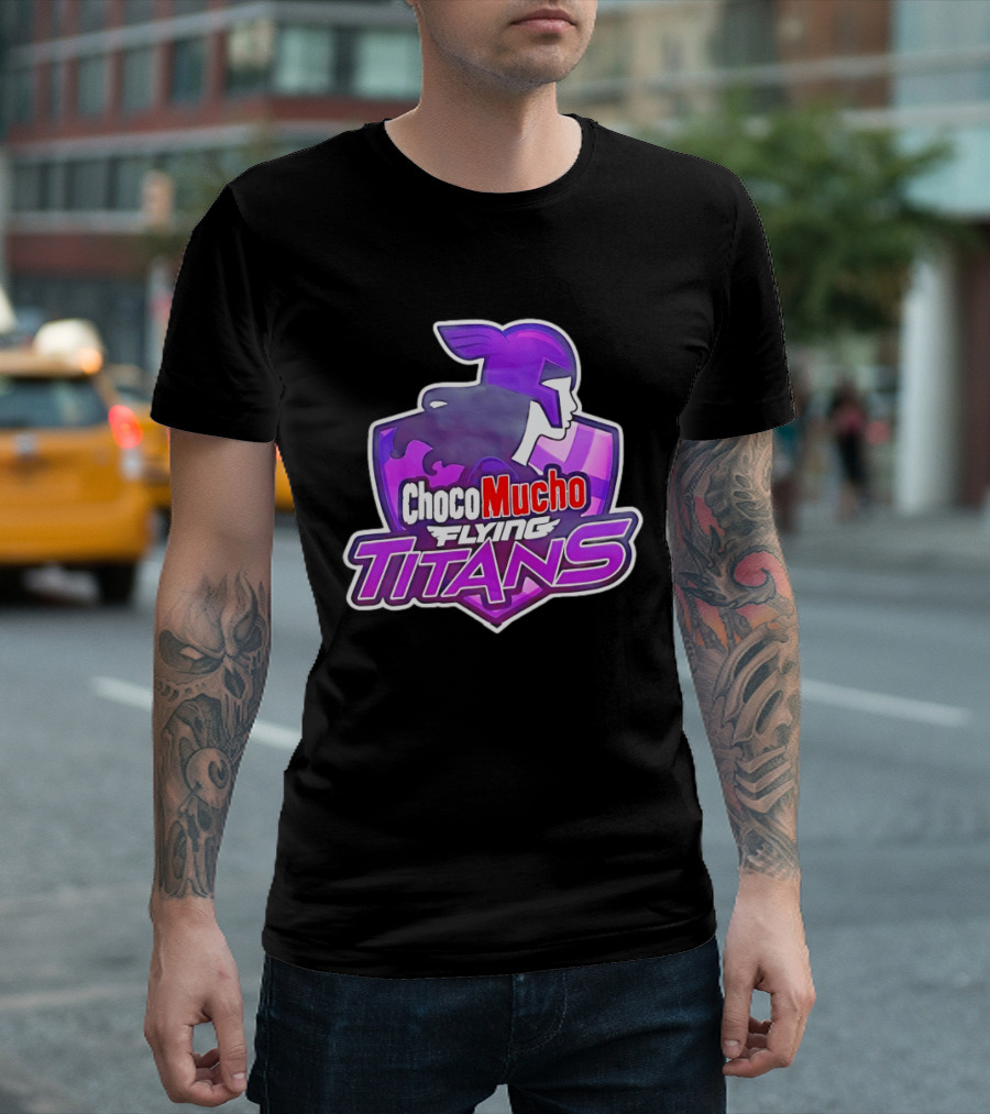 Choco Mucho Flying Titans Purple Shield T-Shirt
