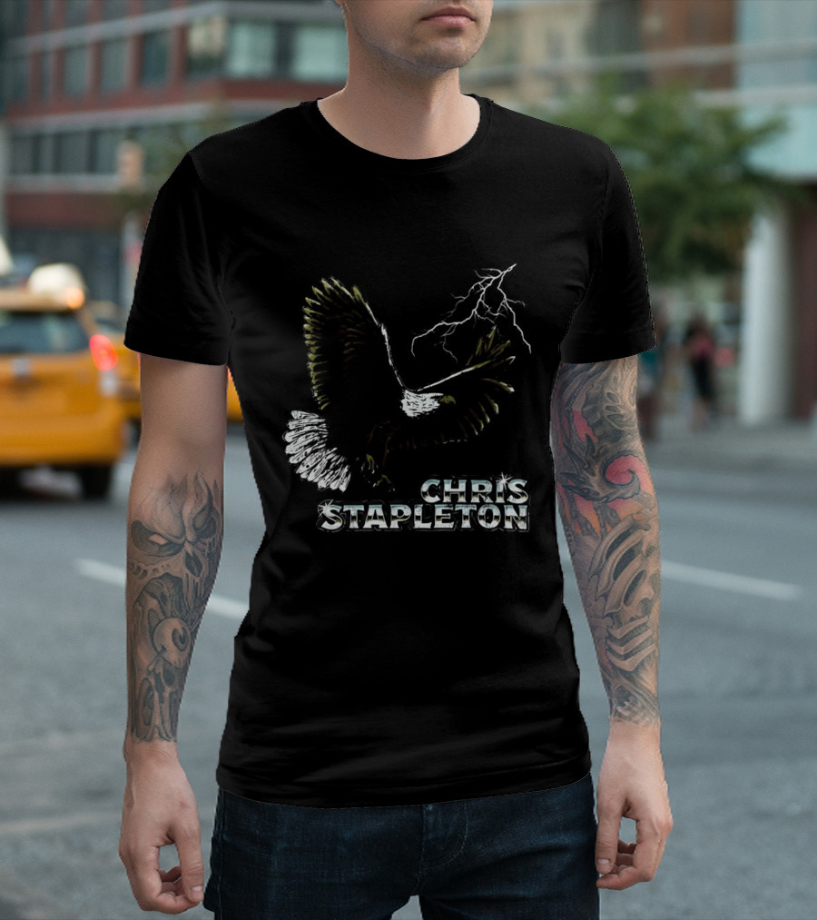 Chris Stapleton Bald Eagle With Lightning T-Shirt