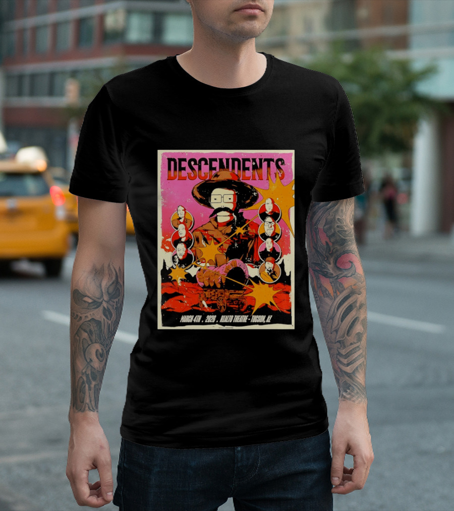 Descendents Live March 4 2026 At Rialto Theatre Tucson Arizona Concert Event T-Shirt