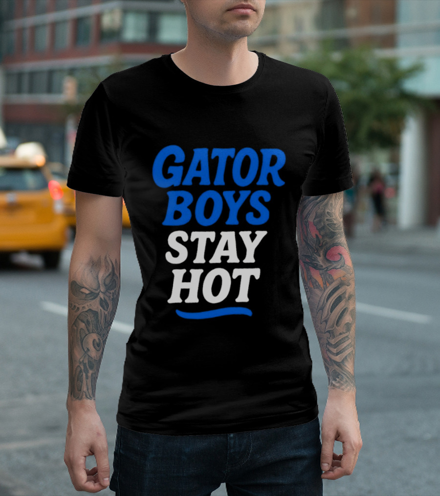 Florida Gator Boys Stay Hot Blue And White T-Shirt