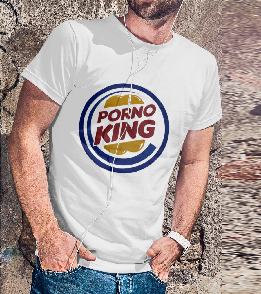 Porno King Burger King Logo Parody Humorous T-Shirt