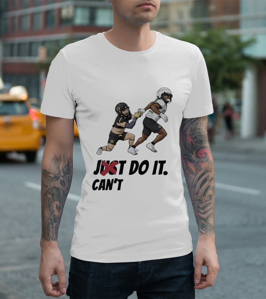 Just Can't Do It Football Players Chase In Action T-Shirt