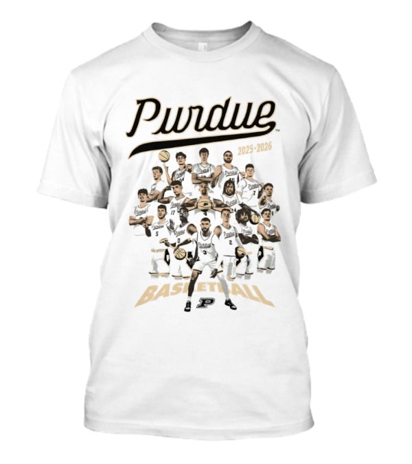 Purdue Boilermakers Basketball Team 2025 2026 Season Highlights T-Shirt