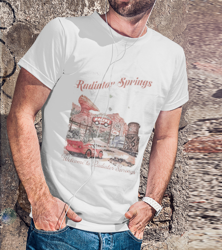 Radiator Springs Lightning McQueen Disney Pixar Cars Scenic Route Adventure T-Shirt