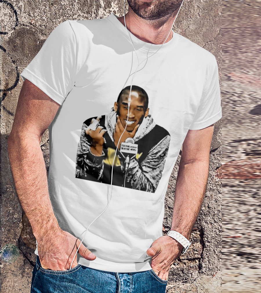 Kobe Bryant Iconic Middle Finger Moment At Press Conference T-Shirt