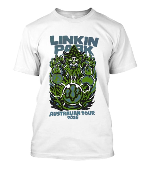 Linkin Park Australian Tour 2026 Wizard And Crystal Ball T-Shirt