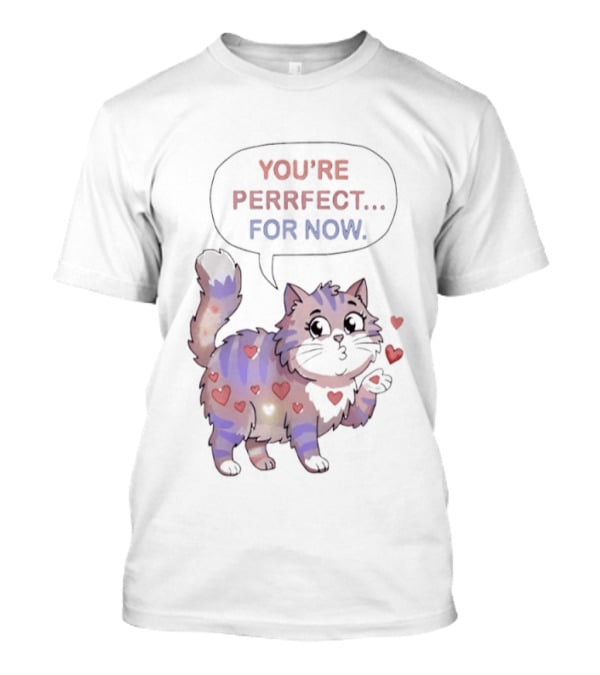 You're Perrfect For Now Love Cat Hearts T-Shirt