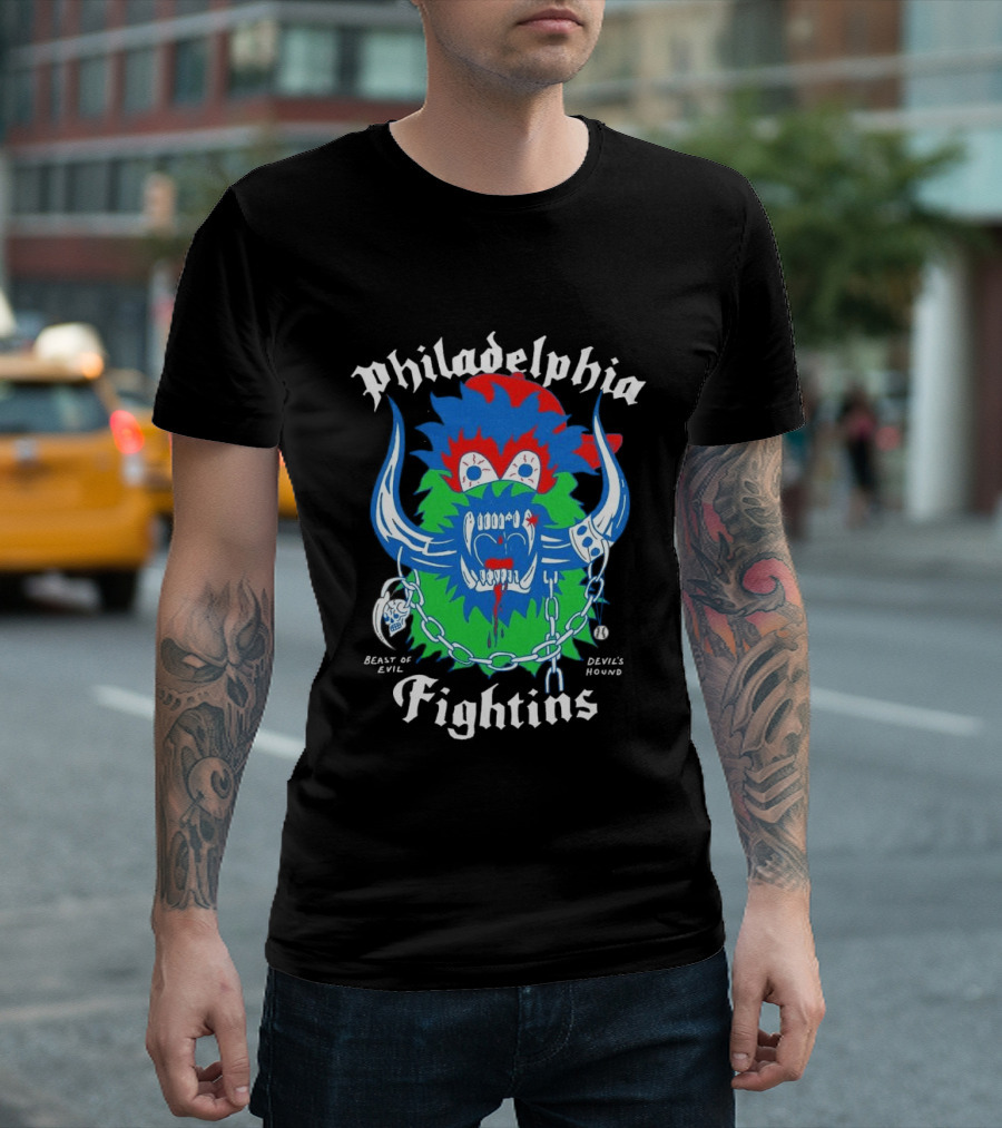 Philadelphia Fightins Monster Philly Sports Chains T-Shirt