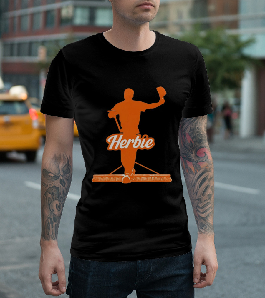 Herbie Houston Astros Iconic Broom Celebration T-Shirt