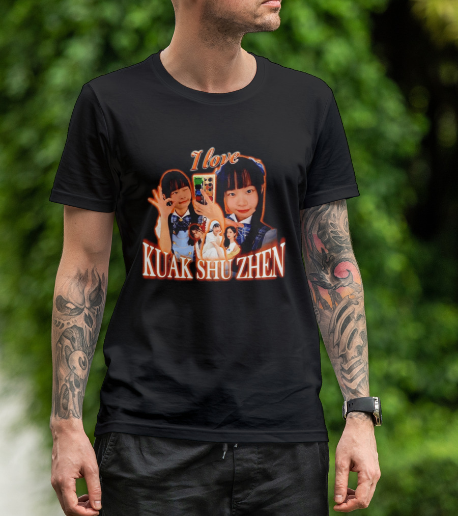 I Love Kuak Shu Zhen Selfie Style School Uniform T-Shirt
