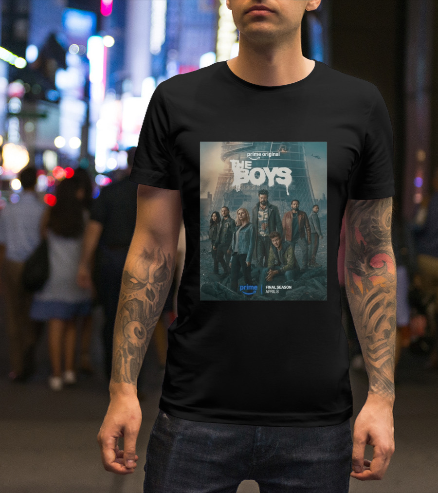 Prime Original The Boys Final Season April 8 Release Promotion T-Shirt