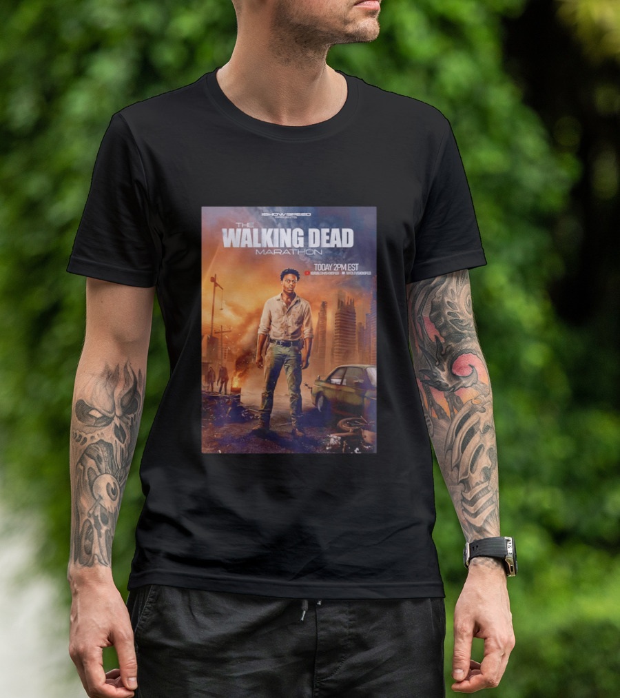 IShowSpeed The Walking Dead Marathon Today 2PM EST YouTube Twitch T-Shirt