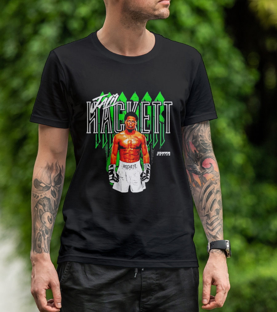 Jalil Hackett Signature Boxing Fighter Name Zuffa Boxing T-Shirt
